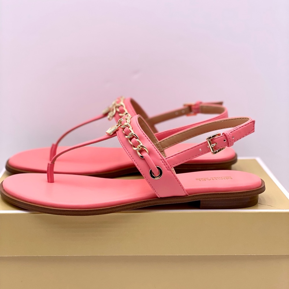 Michael Kors Elsa Thong Sandals Grapefruit - Picture 4 of 10